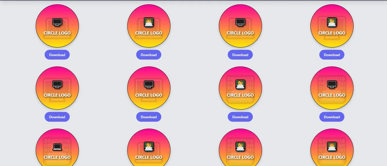 Circular app icons and logos