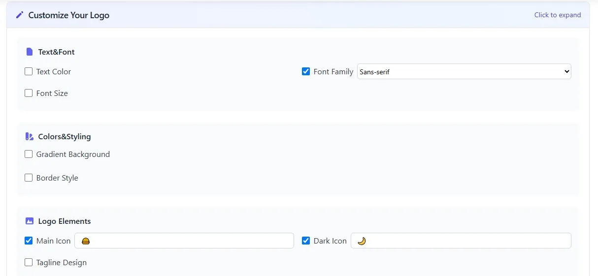 Upload Custom Icon on RoundLogo