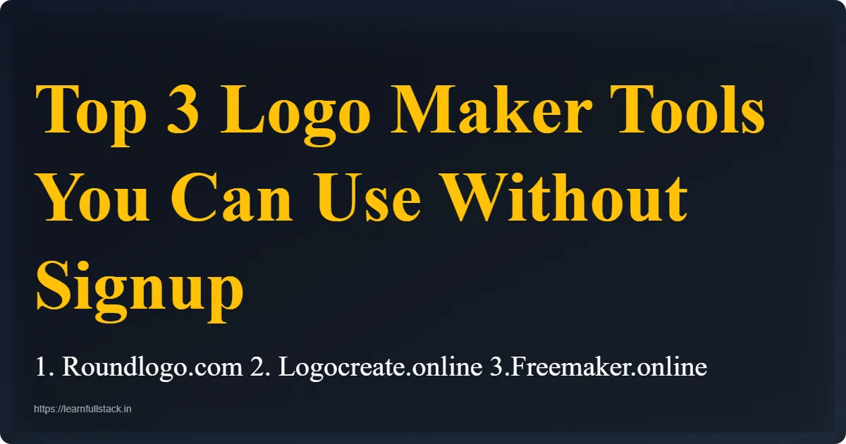 Free logo makers without signup